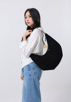 MOSSY HOBO BAG suede black