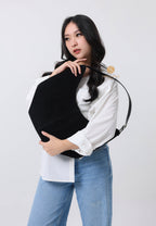 MOSSY HOBO BAG suede black