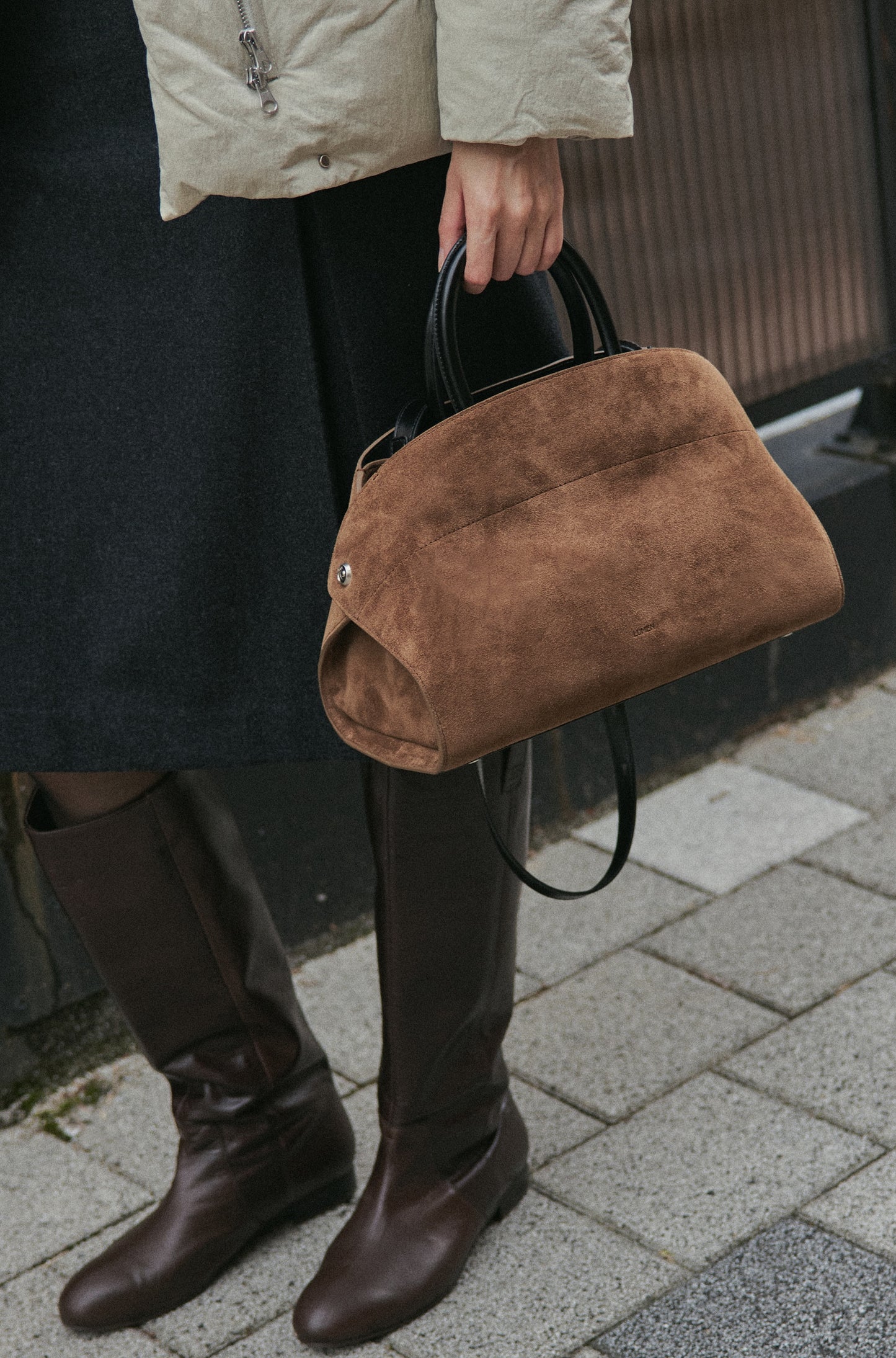 NADEL BAG suede brown