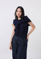 2 Way Cape Layered Knit