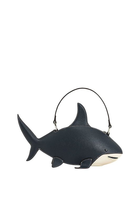 Nerys Shark Look Top Handle Bag - Dark Blue