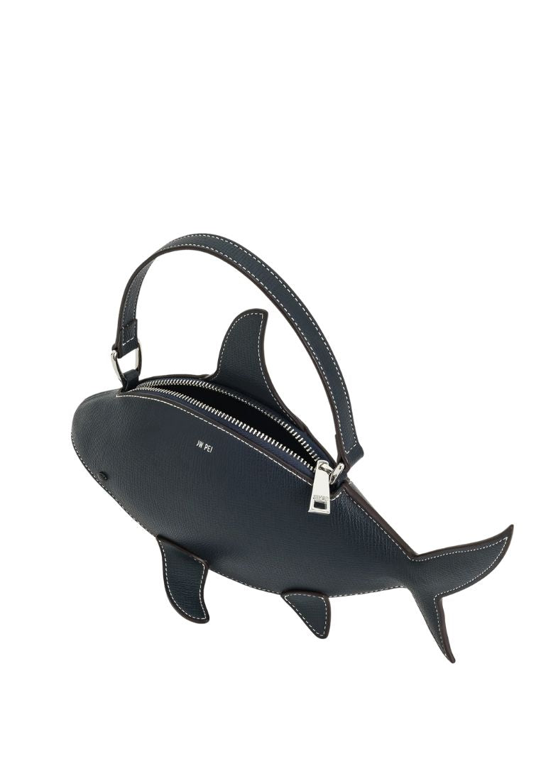 Nerys Shark Look Top Handle Bag - Dark Blue