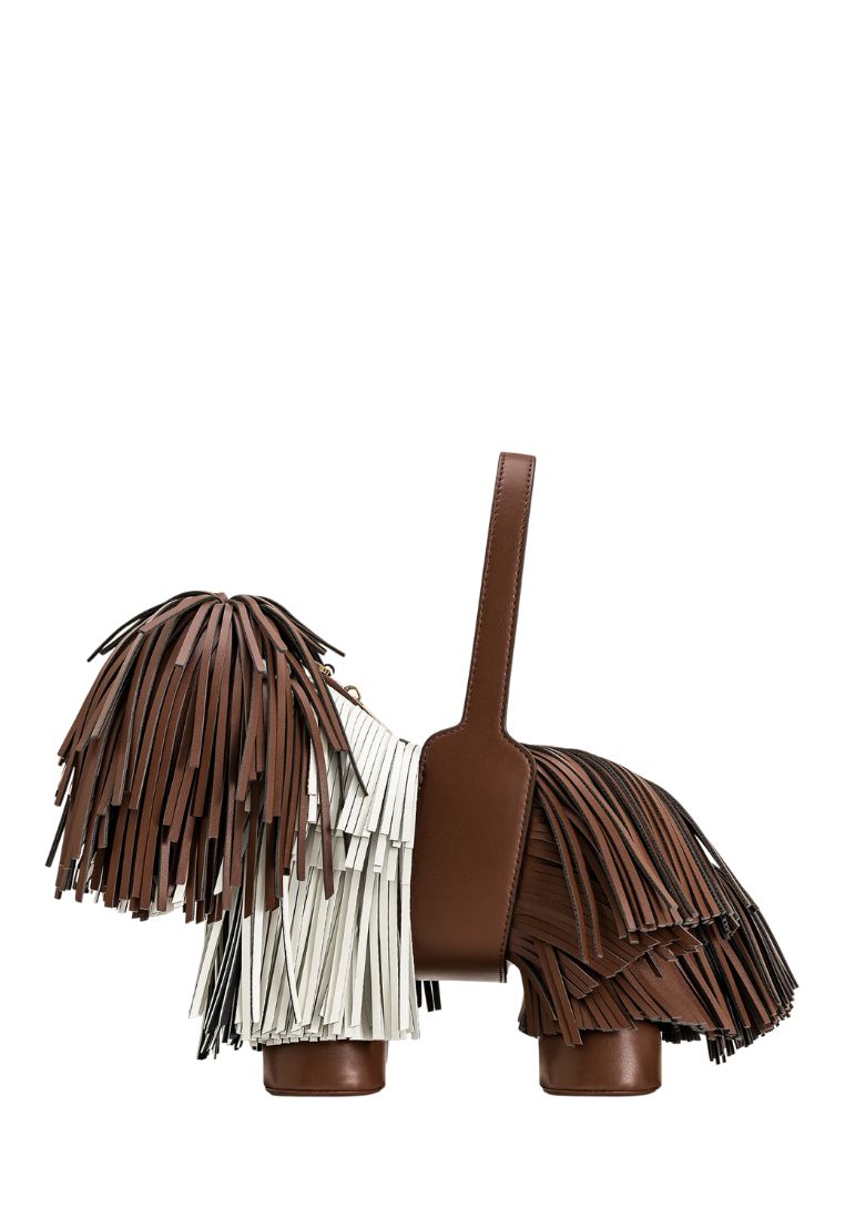 Nita Puppy Shape Handbag - Caramel Brown