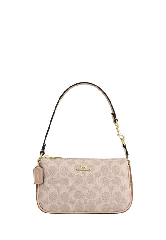 Nolita 19 In Blocked Signature Canvas Gold Sand Tan