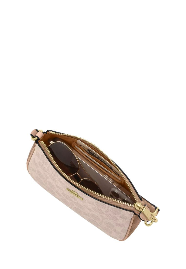 Nolita 19 In Blocked Signature Canvas Gold Sand Tan