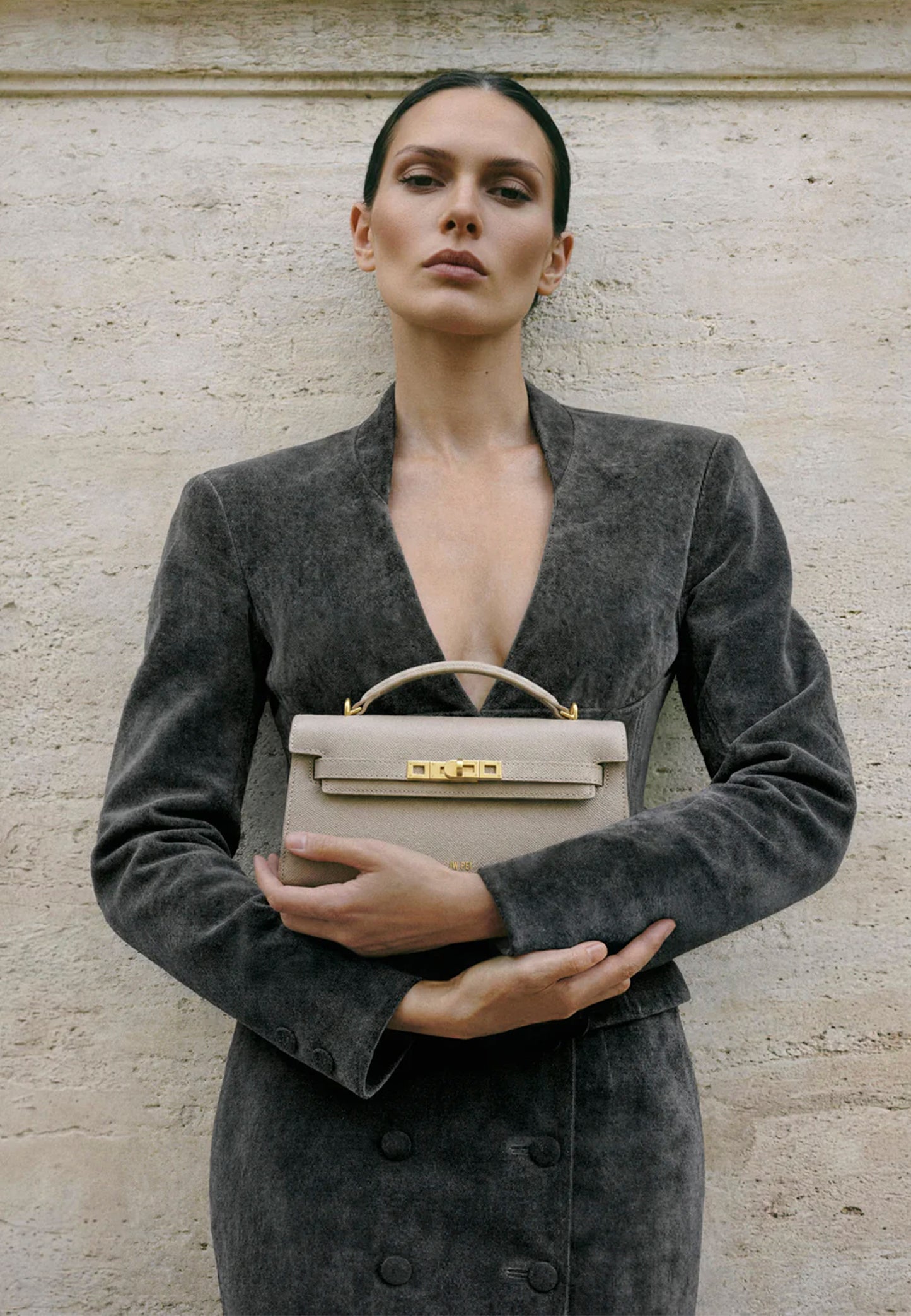 Noor Top Handle Bag - Elephant Gray