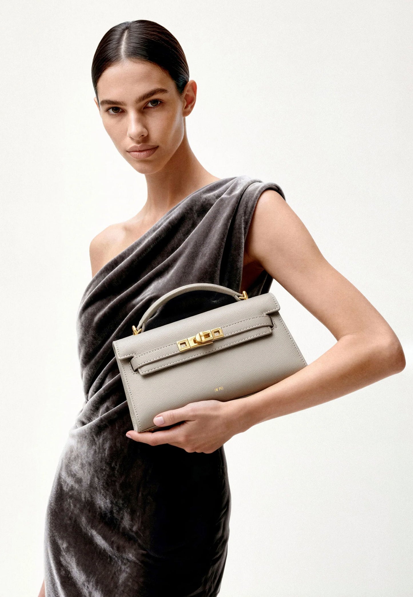 Noor Top Handle Bag - Elephant Gray