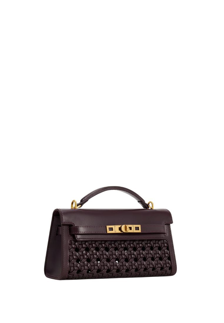 Noor Top Handle Bag - Dark Red