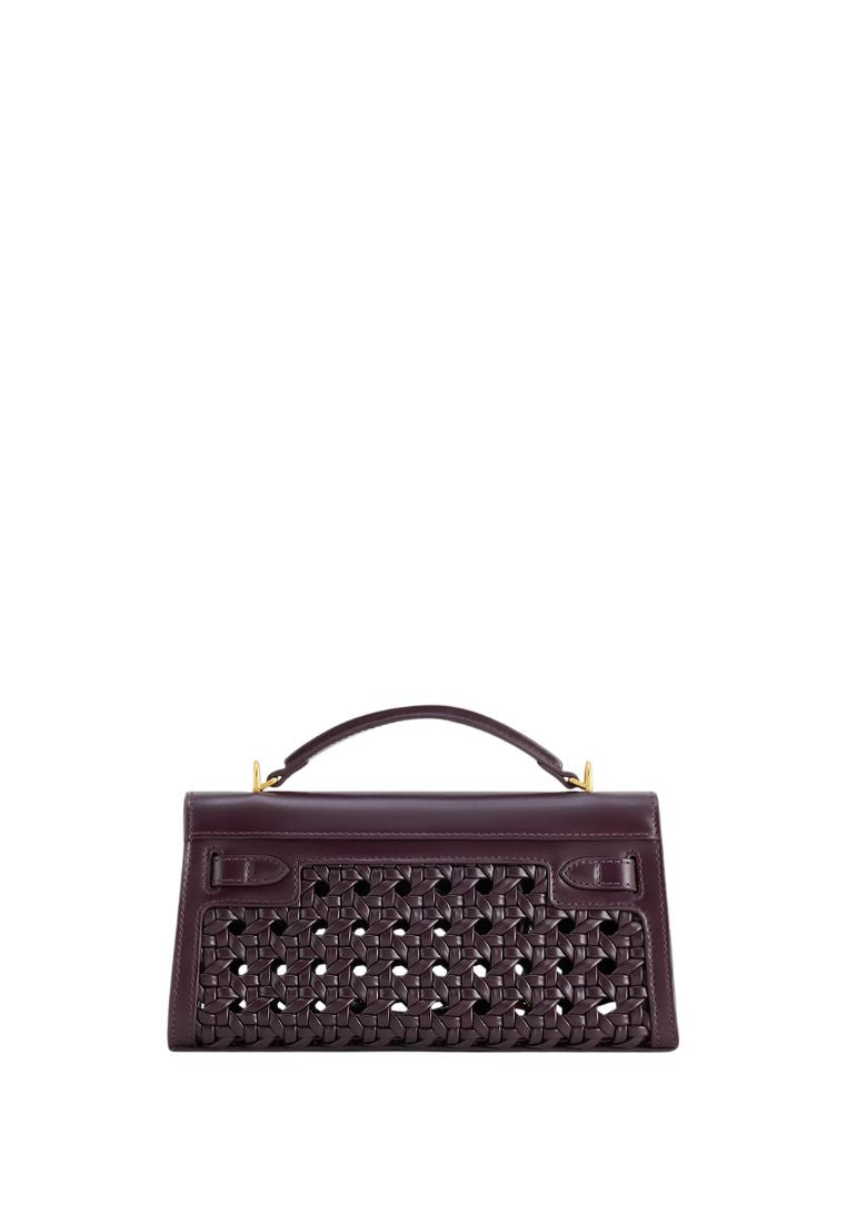 Noor Top Handle Bag - Dark Red
