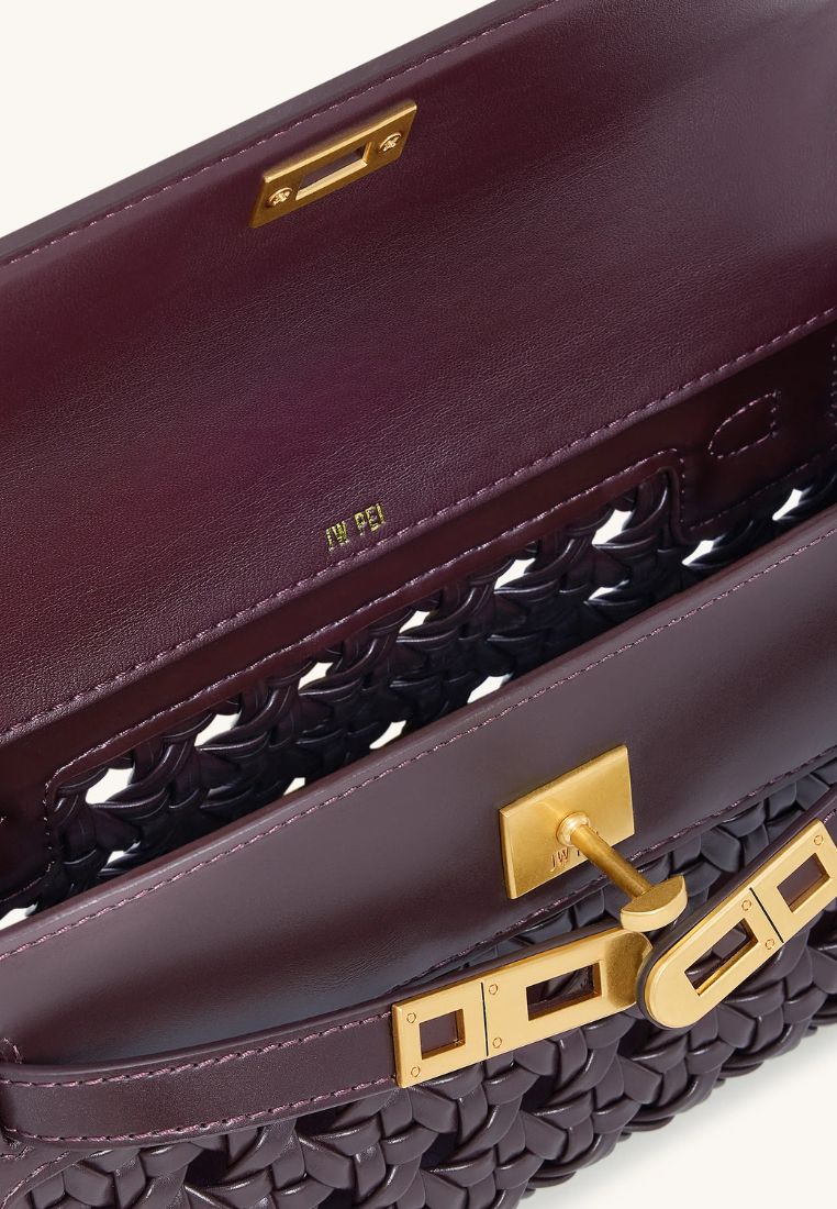 Noor Top Handle Bag - Dark Red