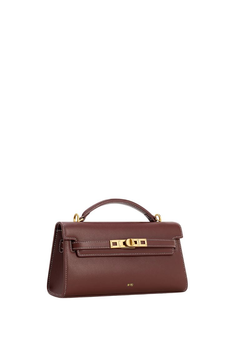 Noor Top Handle Bag - Reddish Brown
