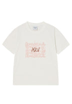 Oil Painting Graphic Woman Short Sleeve T-Shirt Cream