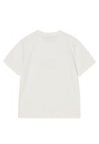 Oil Painting Graphic Woman Short Sleeve T-Shirt Cream