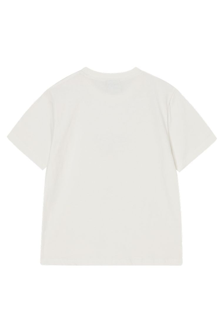 Oil Painting Graphic Woman Short Sleeve T-Shirt Cream