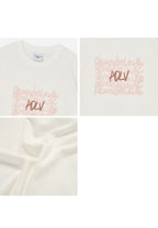 Oil Painting Graphic Woman Short Sleeve T-Shirt Cream
