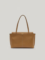 PANIER FLAP BAG tan brown