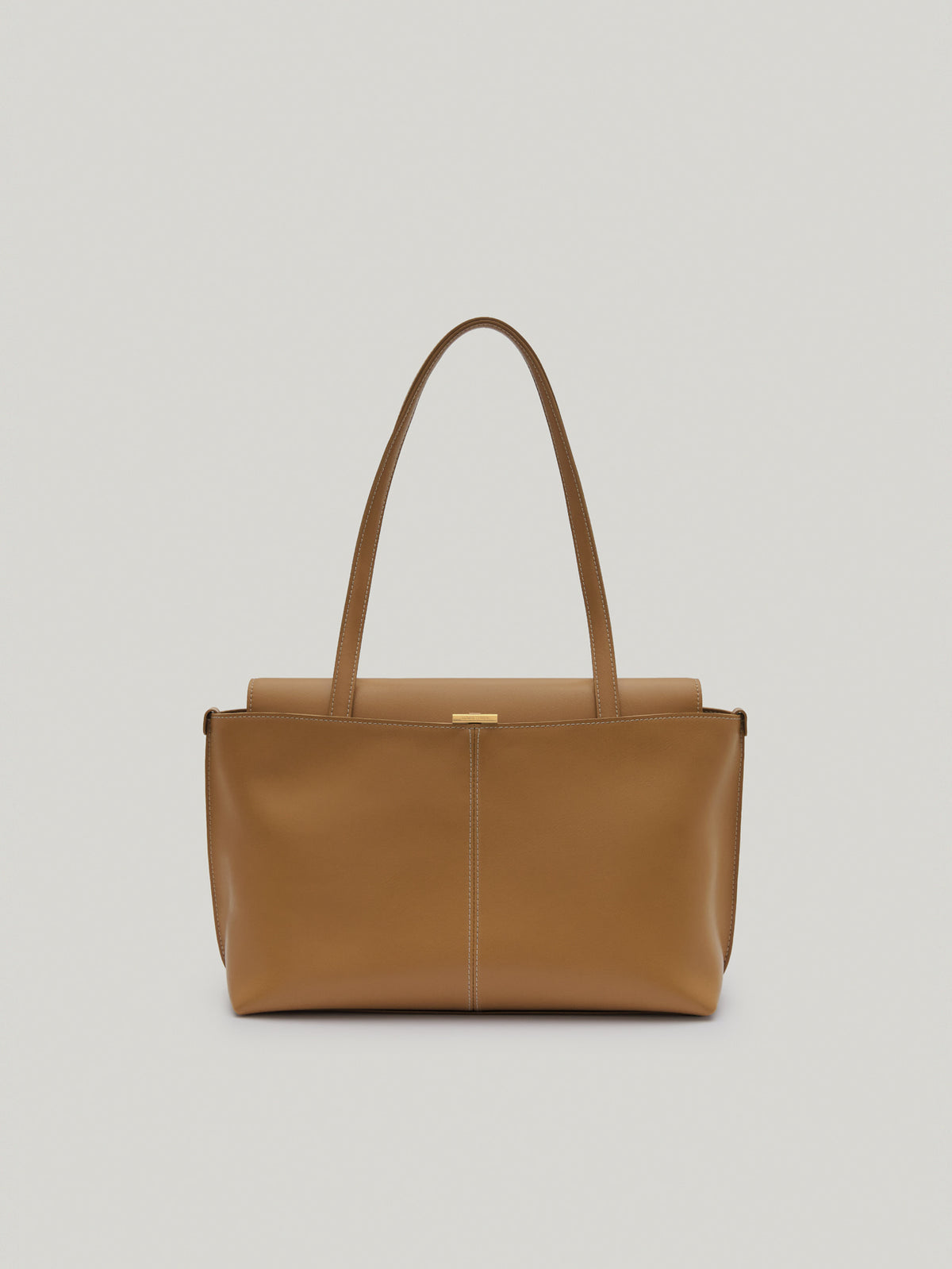 PANIER FLAP BAG tan brown