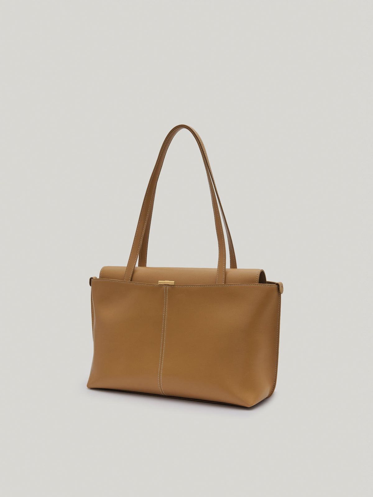 PANIER FLAP BAG tan brown