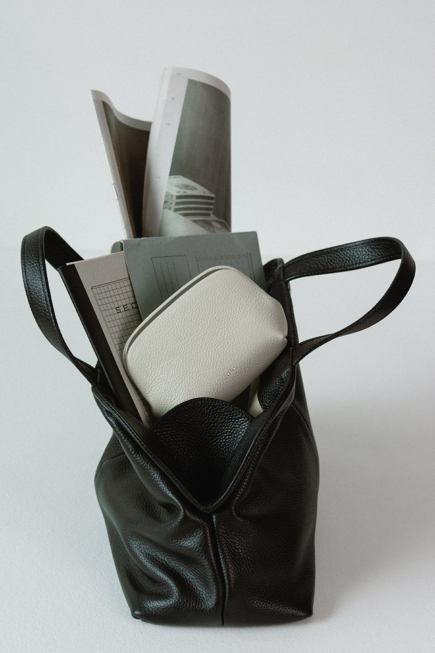 PAVE FRAME POUCH misty white