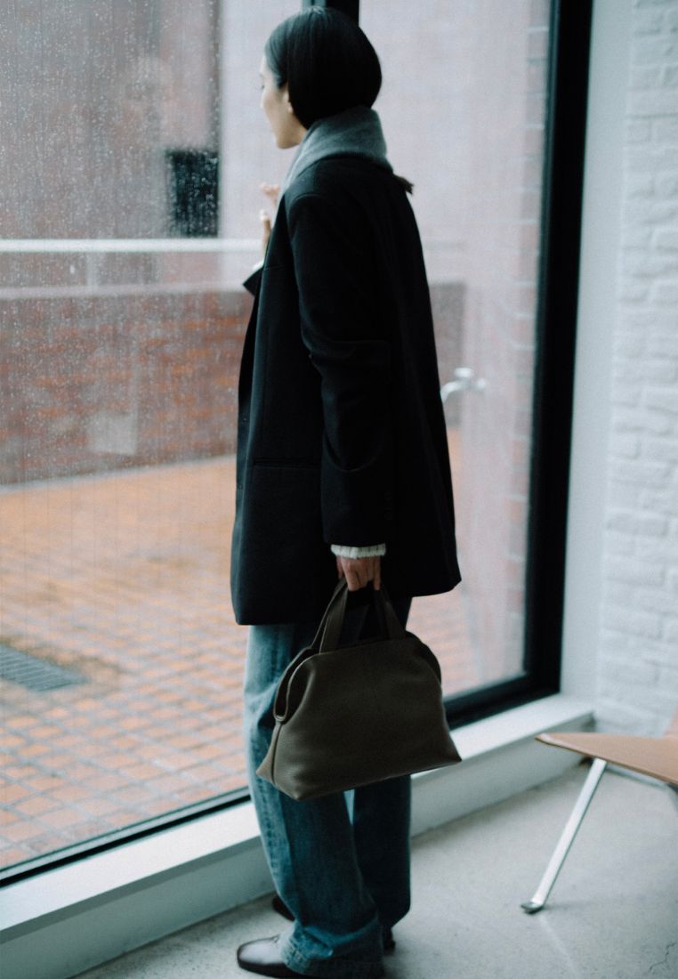 PAVE TOTE BAG mud brown
