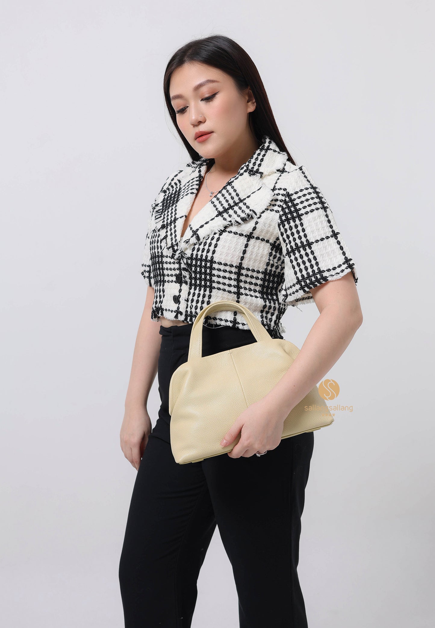 PAVE PETIT BAG hay yellow