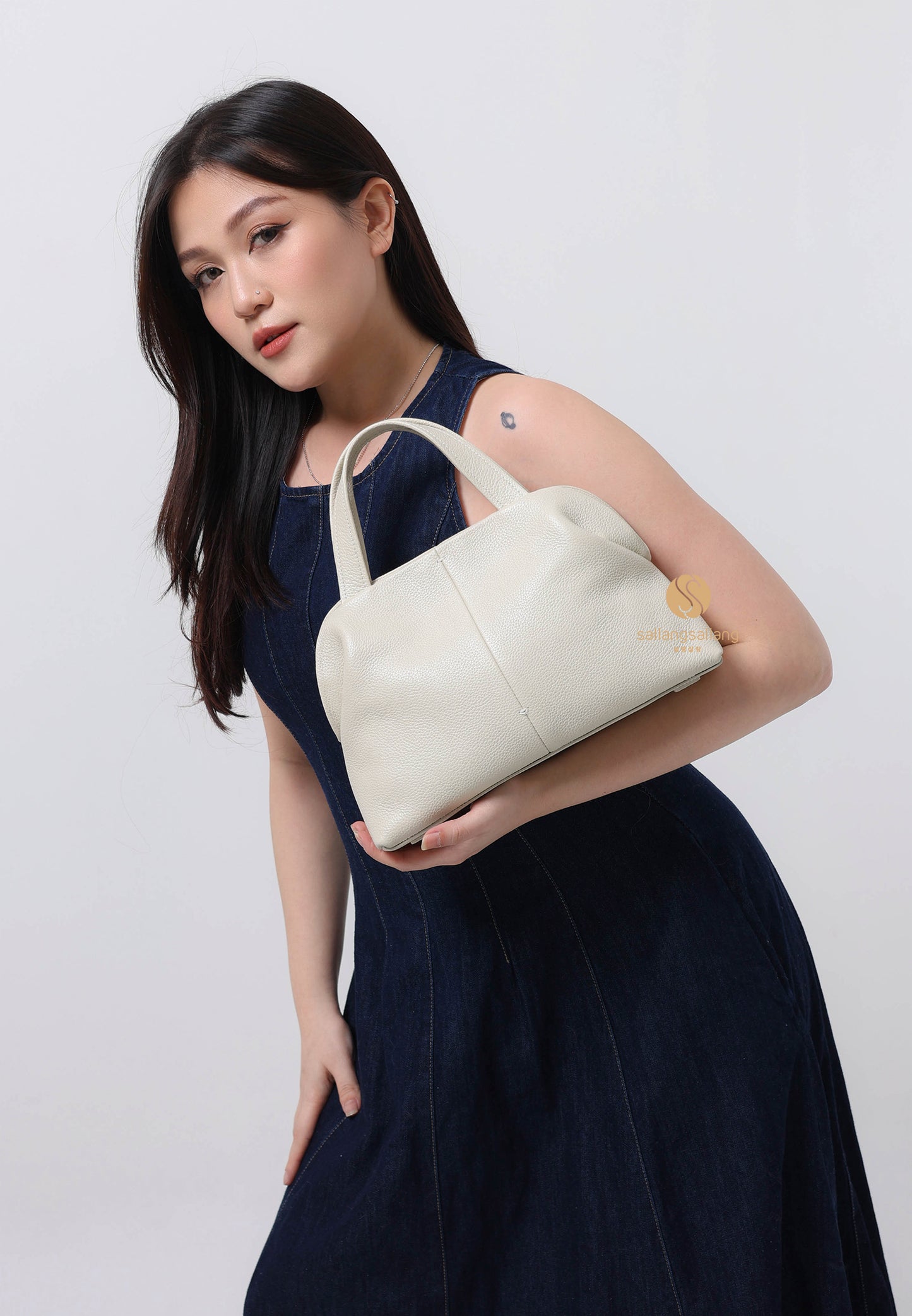 PAVE PETIT BAG misty white