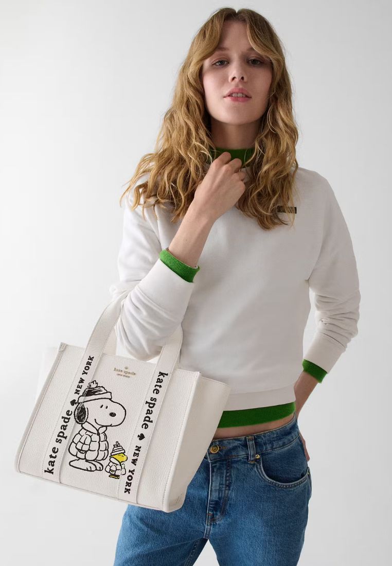Peanuts X KSNY Snoopy Small Tote Cream Multi