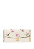 Phoebe Floral Applique Turnlock Wallet-on-Chain Meringue Multi