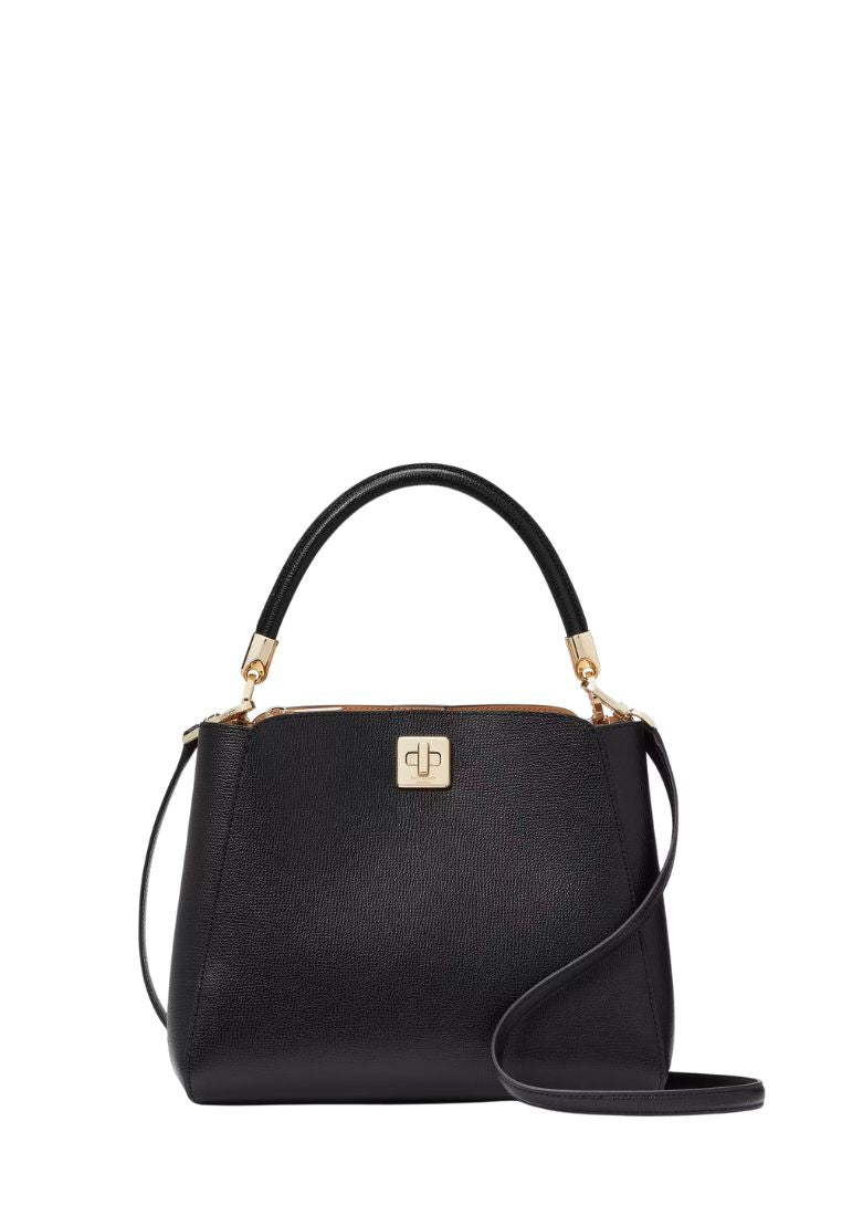 Phoebe Medium Top Handle Satchel Black