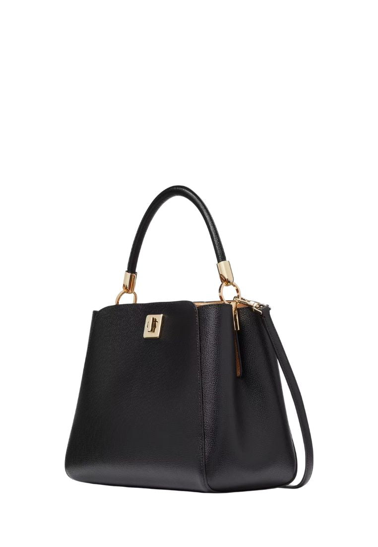 Phoebe Medium Top Handle Satchel Black