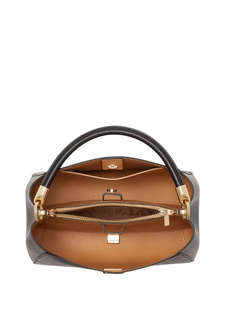 Phoebe Medium Top Handle Satchel Black