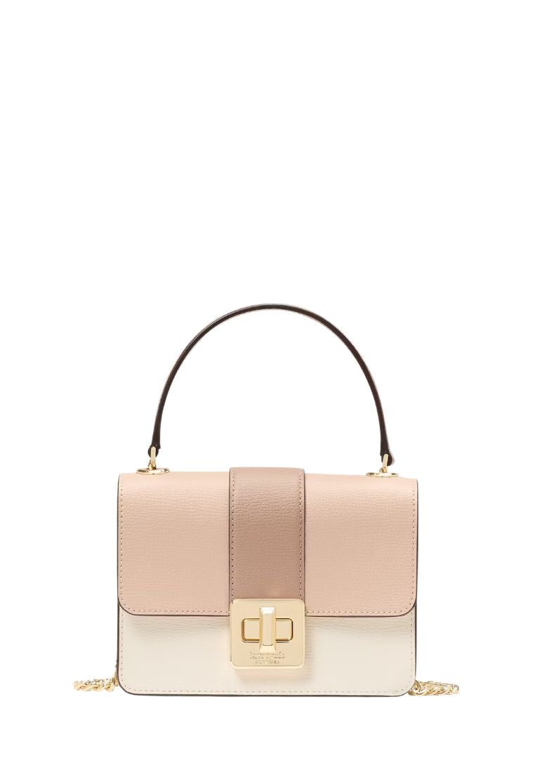 Phoebe Turnlock Mini Flap Crossbody Toasted Hazelnut