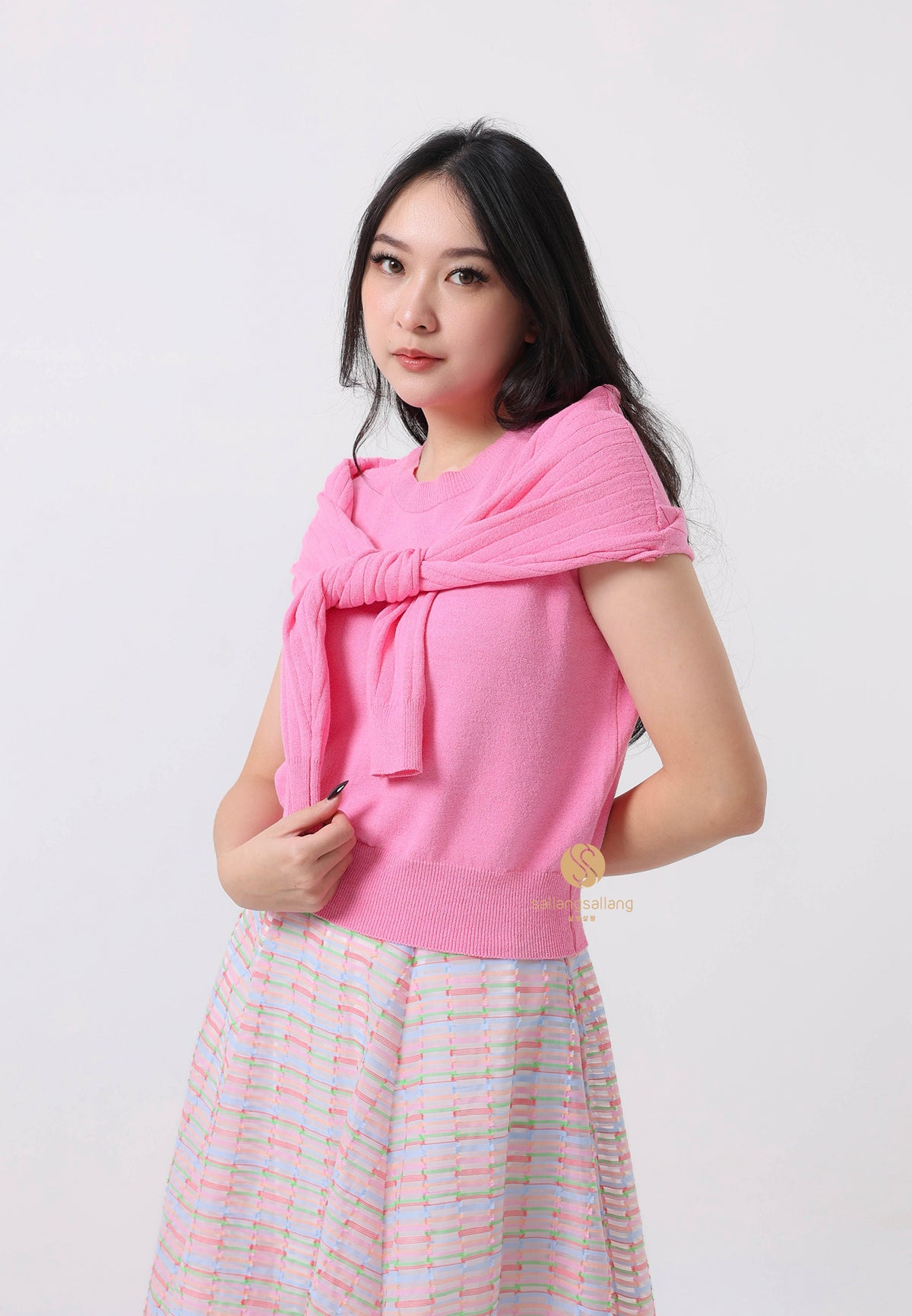 2 Way Cape Layered Knit