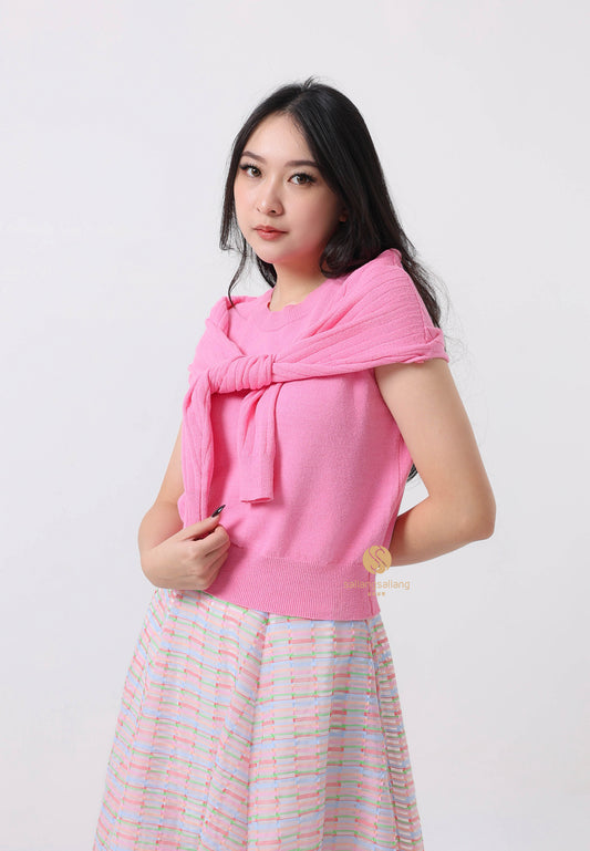 2 Way Cape Layered Knit