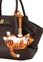 Playful Cat Bag Charm - Orange