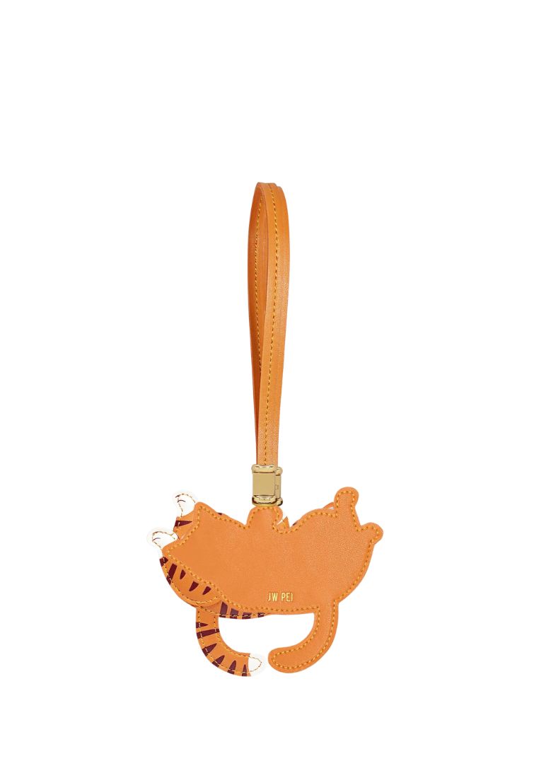Playful Cat Bag Charm - Orange