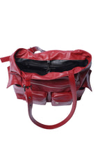 Pocket Shopper Bag M Goat Red