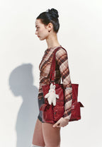 Pocket Shopper Bag M Goat Red