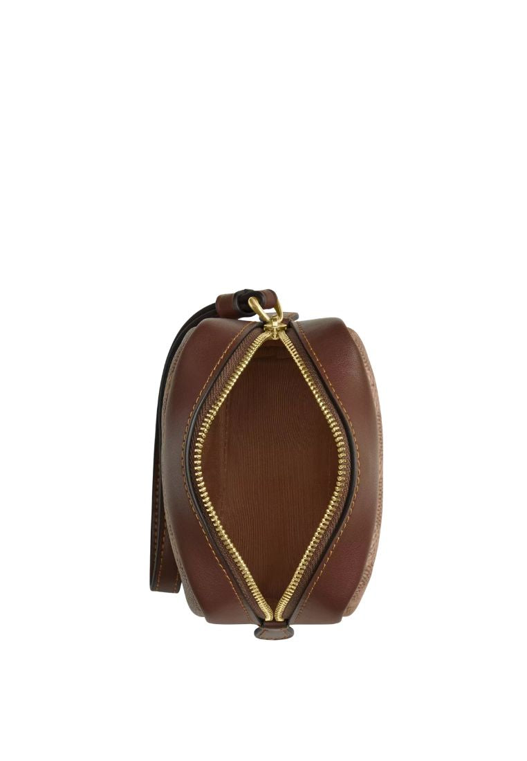 Pouch Wristlet In Signature Canvas Gold Tan Brown