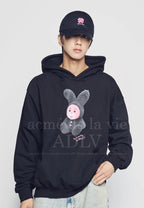 RABBIT BELLY Hoodie Black