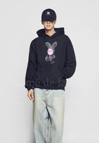 RABBIT BELLY Hoodie Black