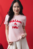 Maison De Rola Embroidery T-Shirt Pink
