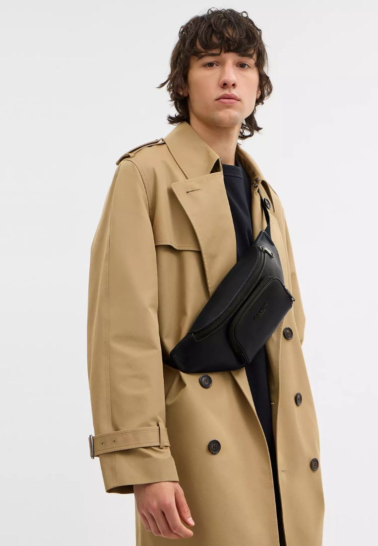 Racer Small Belt Bag Gunmetal Black