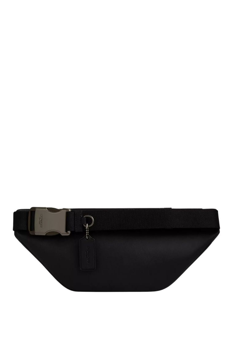Racer Small Belt Bag in Signature Canvas Gunmetal Charcoal Black