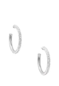 Razzle Dazzle Hoops Clear Silver