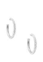 Razzle Dazzle Hoops Clear Silver