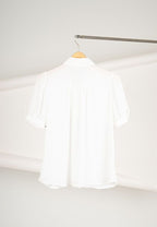 Ribbon Tie White Blouse By G&B
