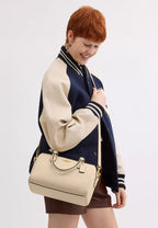Rowan Satchel Bag Gold Ivory
