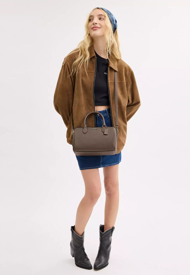 Rowan Satchel Bag Gunmetal Dark Stone