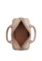Rowan Satchel Bag In Signature Canvas Silver Sand Taupe